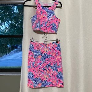 Lilly Pulitzer set size s pink and blue